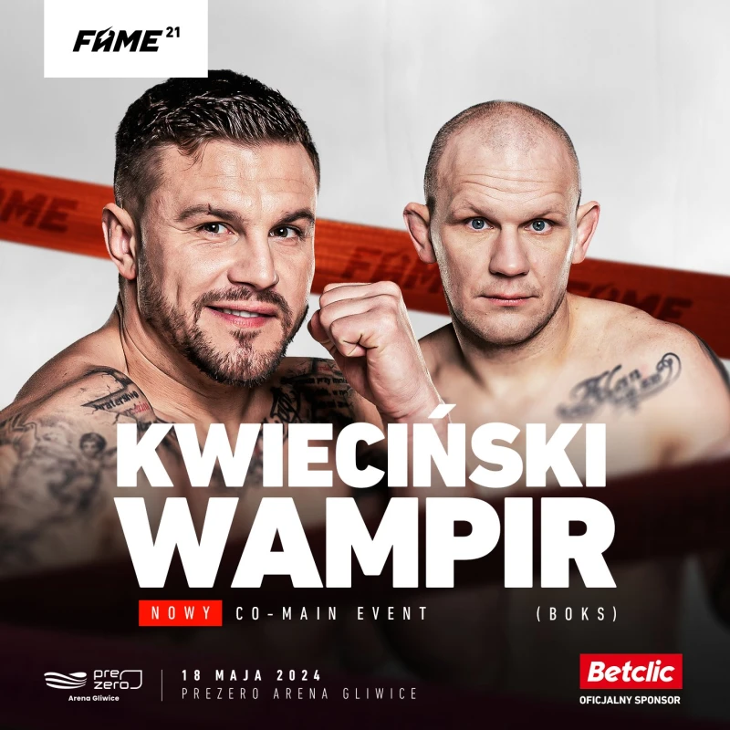 Zmiana na karcie walk FAME MMA 21 Mamy nową walkę