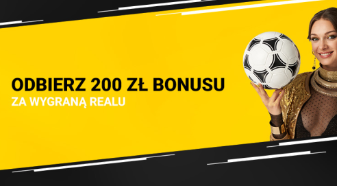Fortuna bonus: 200 zł za wygraną Realu