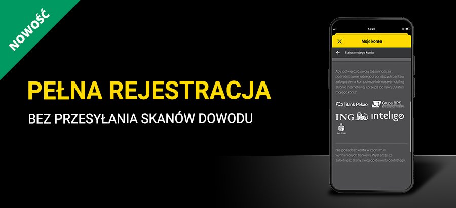 Rejestracja bez przesyłania skanu dowodu? W Fortunie jest to możliwe