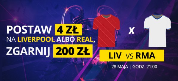 Fortuna bonus. 200 zł za wygraną Liverpoolu albo Realu Madryt