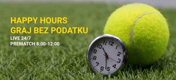 Bonus Fortuna: Happy Hours graj bez podatku – Wimbledon