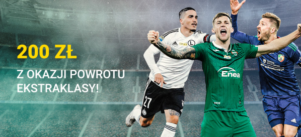 Fortuna bonus: 200 zł za wygraną Twojego klubu w Ekstraklasie