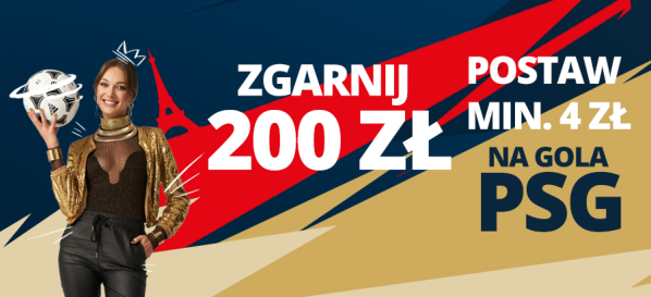 Fortuna bonus: 200 zł za gola PSG