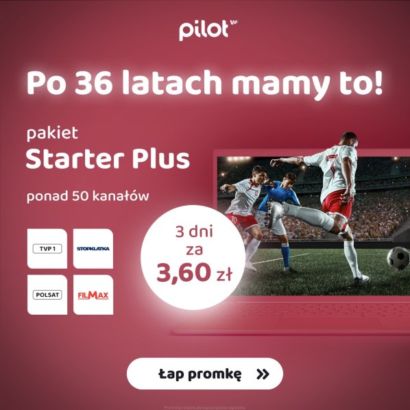 Mundialowa promocja Pilot WP! 50 kanałów za 3,60 zł!