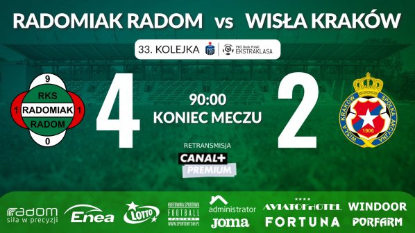 PKO Ekstraklasa: Stało się! Wisła Kraków spada z ligi!