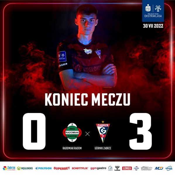 PKO Ekstraklasa: Górnik nie daje szans Radomiakowi, Warta skromnie wygrywa w Legnicy