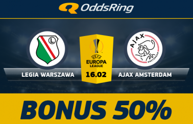 Zwrot 50% stawki na Legia – Ajax!