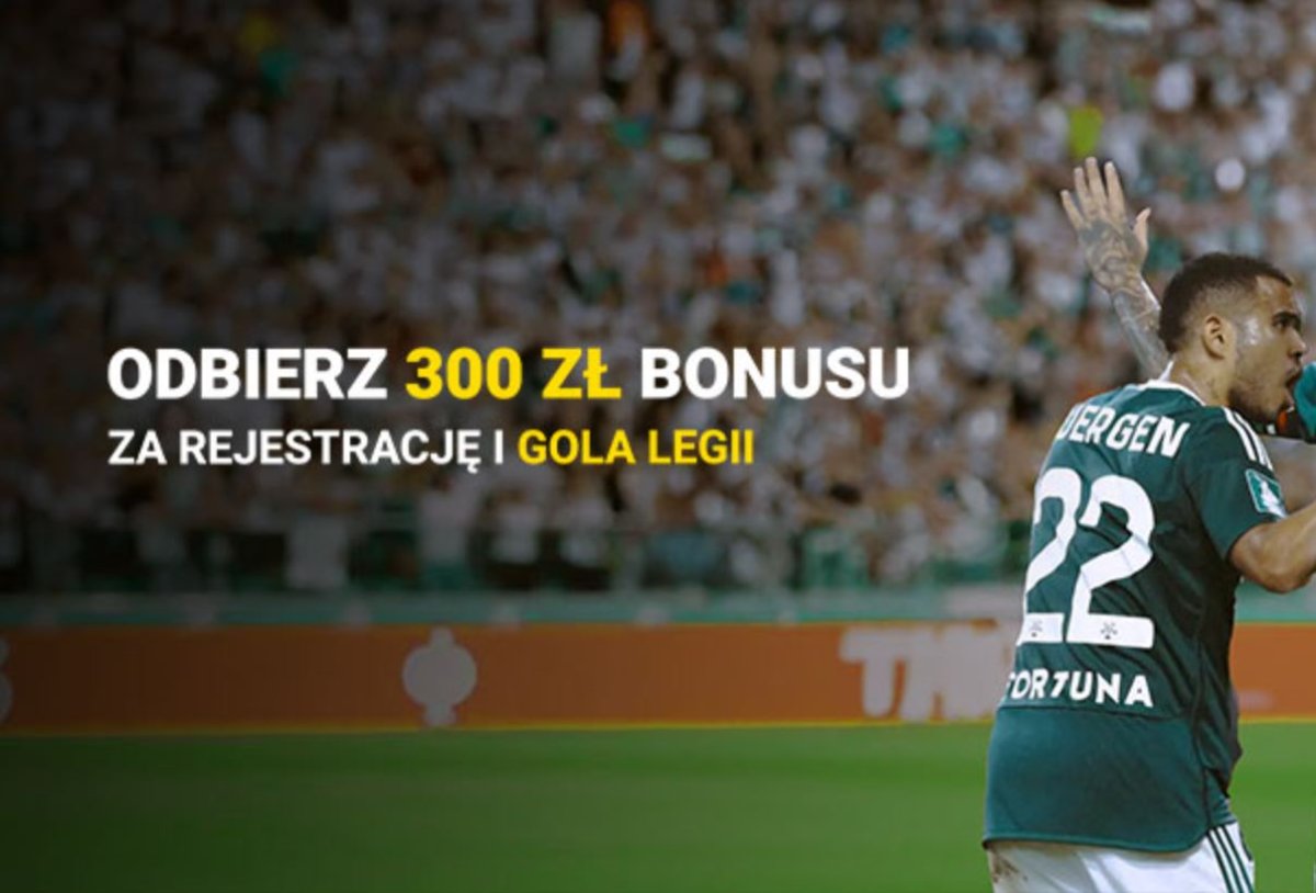 Fortuna bonus: 300 zł za gola Legii z Austrią Wiedeń