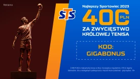 STS Bonus: 400 za wytypowanie wygranej Królowej Tenisa w Plebiscycie na Sportowca Roku