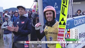 Stefan Kraft z dubletem z Courchevel. Dwóch Polaków w dziesiątce