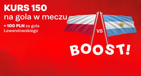 Superbet bonus MŚ 2022: Kurs 150 na gola w meczu Polska - Argentyna + 100 zł za gola Lewandowskiego
