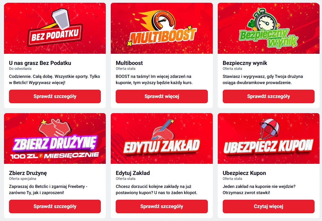 Promocje i bonusy Betclic z kodem promocyjnym cz. 1